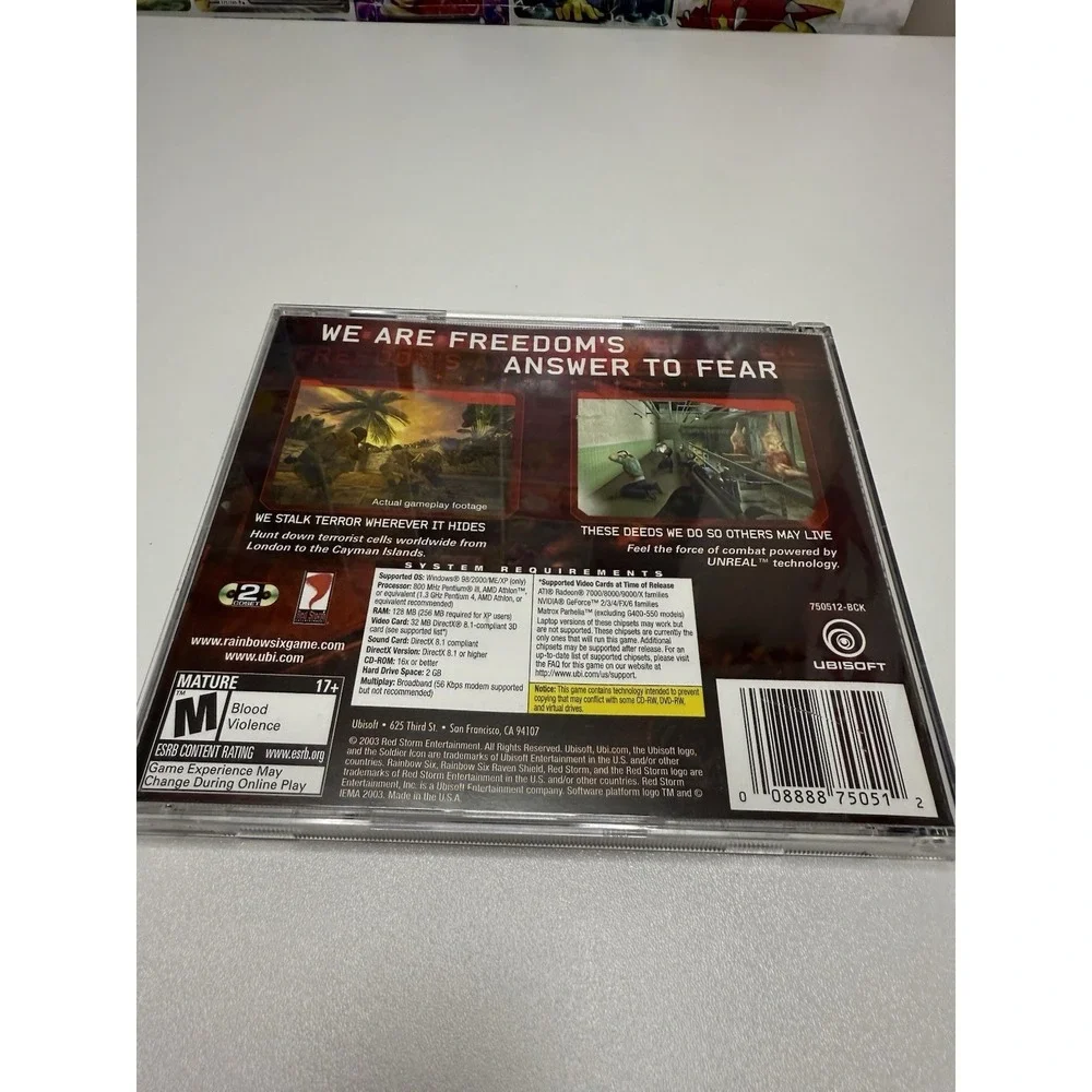 Tom Clancy's Rainbow Six 3 Raven Shield PC Game 2 Disc Complete